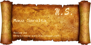 Mauz Sarolta névjegykártya